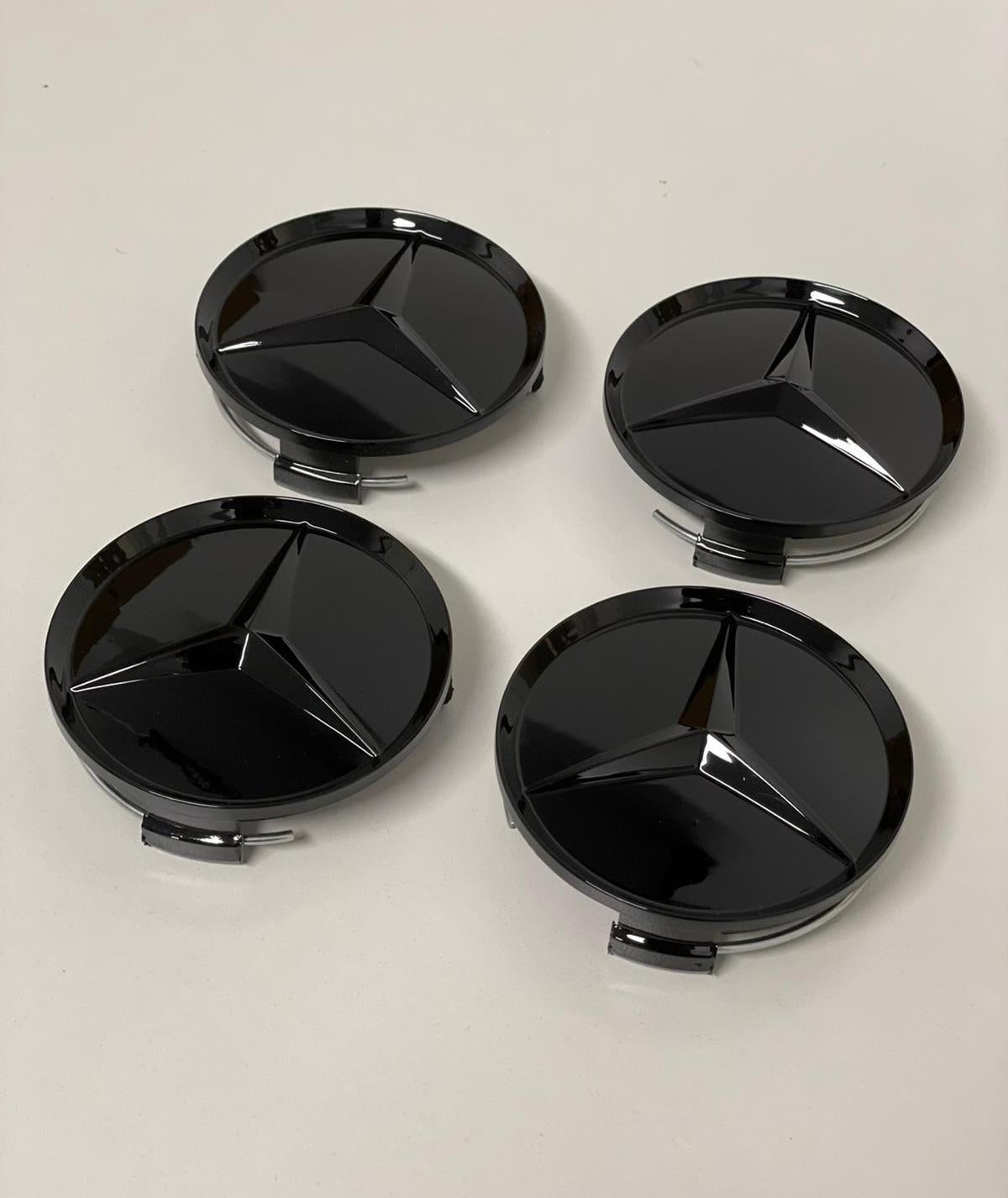 Exon Gloss Black Mercedes Benz Style Wheel Center Cap Badge Emblem suit Mercedes Benz AMG A35 A45 C43 C63 S - MODE Auto Concepts