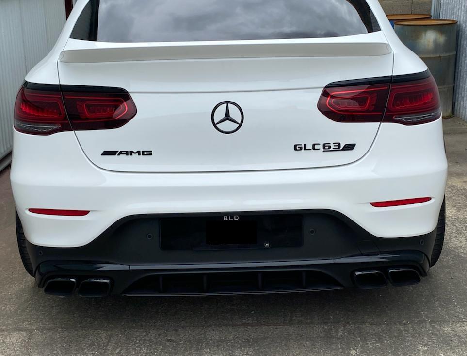 Exon Gloss Black AMG Badge Emblem suit Mercedes Benz AMG A35 A45 C43 C63 S GLC43 GLC63 S - MODE Auto Concepts