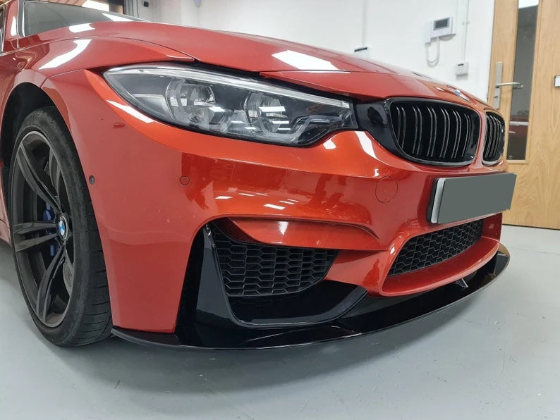 Exon Gloss Black M3/M4 Front Splitter set (3-Pieces) for BMW M3 F80 M4 F82 - MODE Auto Concepts