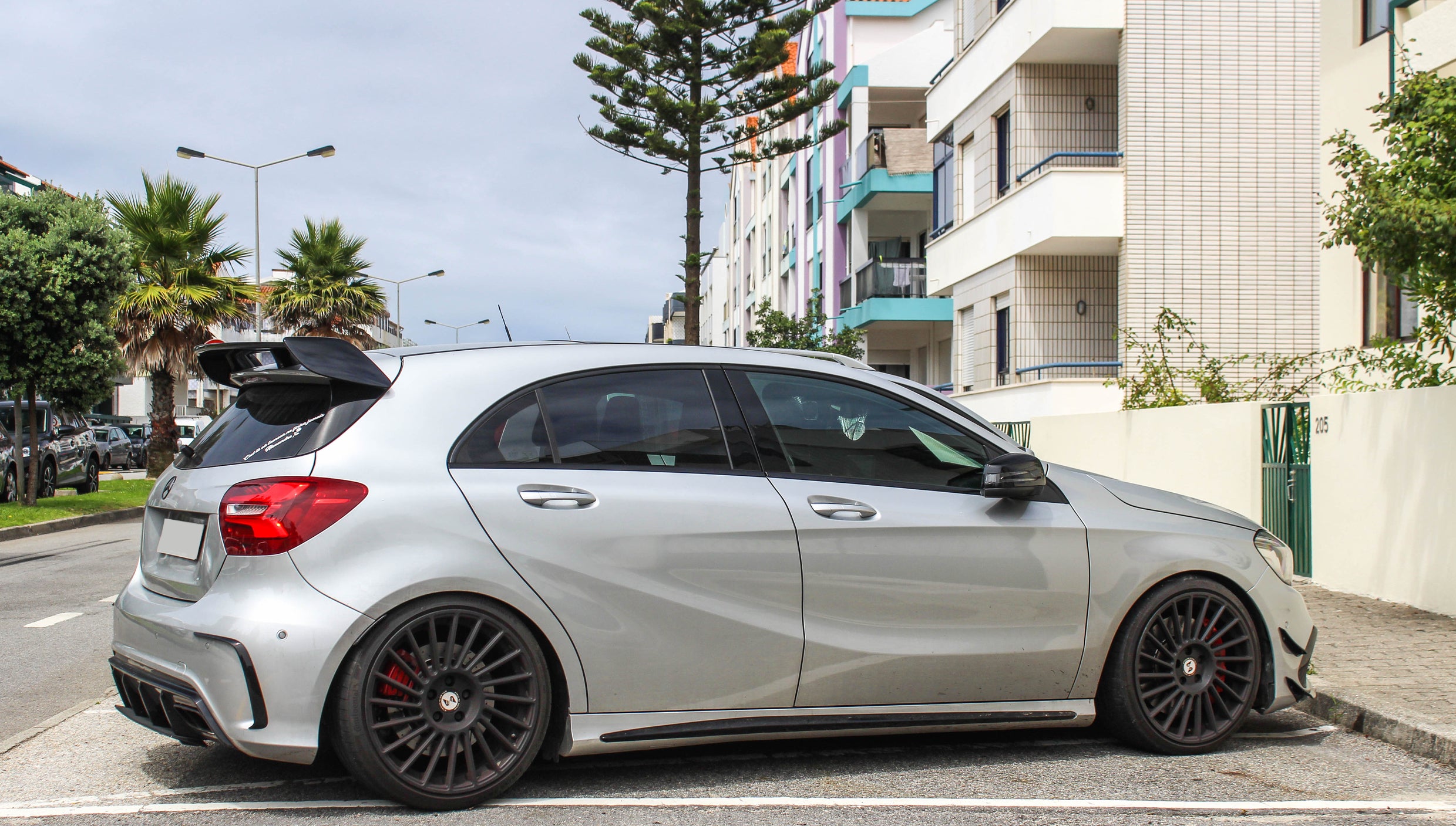 Exon Gloss Black Rear Diffuser Kit A45 AMG Style for Mercedes Benz A200 A250 Sport W176 (2013-2018) - MODE Auto Concepts