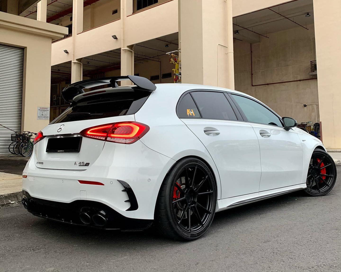 Exon Gloss Black Rear Spoiler A45 AMG Style for Mercedes-Benz A35 A45 S AMG & A180 A200 A250 W177 (2019-Current) - MODE Auto Concepts