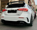 Exon Gloss Black Rear Diffuser Kit A45 AMG Aero-Package Style for Mercedes Benz A-Class inc. A35 AMG W177 (2019+) Hatch - MODE Auto Concepts