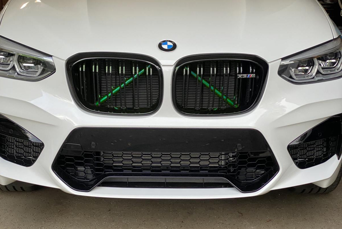 Exon Front Grille V-Brace Trim Cover Green suits BMW G-Series X3 X3M G01 / X4 X4M G02 / X5 X5M G05 / X6 X6M G06 / X7 G07 & M5 F90 / 5 Series G30 - MODE Auto Concepts