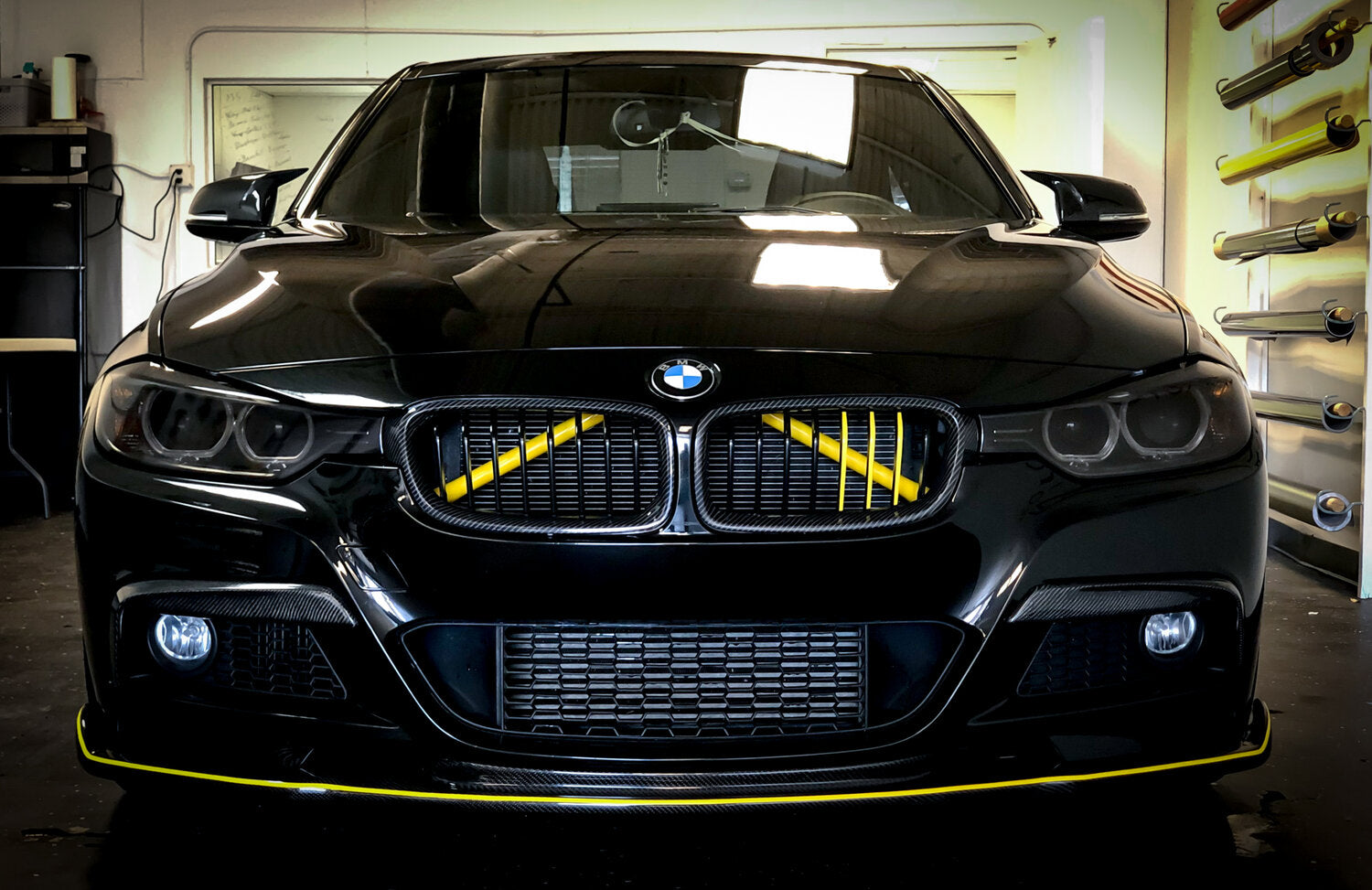 Exon Front Grille V-Brace Trim Cover Yellow suits BMW F-Series 1 / 2 / 3 / 4 Series (F20 / F22 / F30 / F32) Z4 (G29) - MODE Auto Concepts