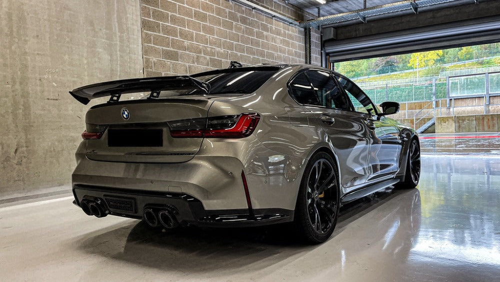 Exon Gloss Black AC Style Rear Roof Spoiler suit BMW G80 M3 & 3-Series G20 - MODE Auto Concepts