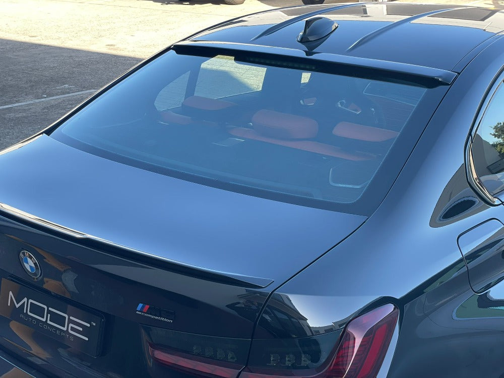 Exon Gloss Black AC Style Rear Roof Spoiler suit BMW G80 M3 & 3-Series G20 - MODE Auto Concepts