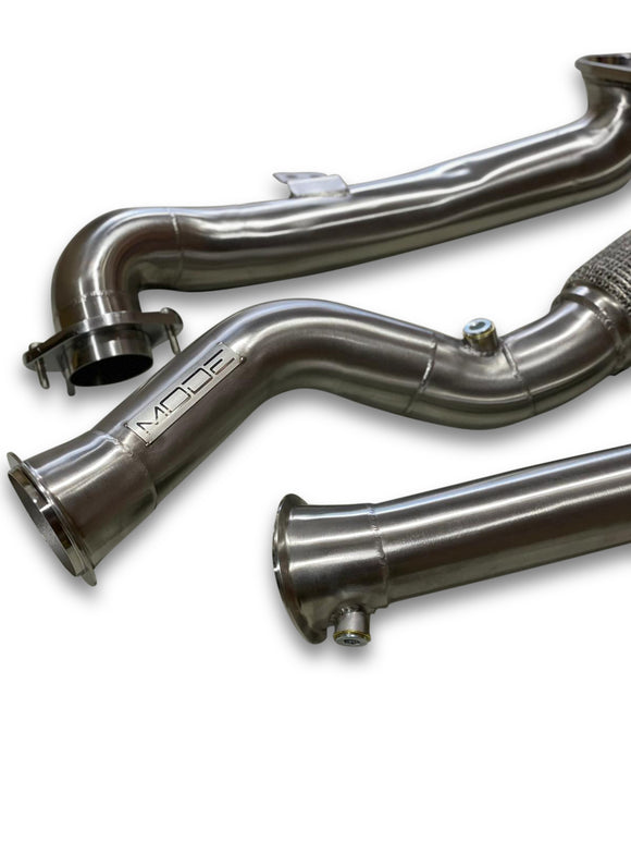 MODE Design Decatted Downpipe S58 BMW M3 G80 M4 G82 (inc. OPF) - MODE Auto Concepts