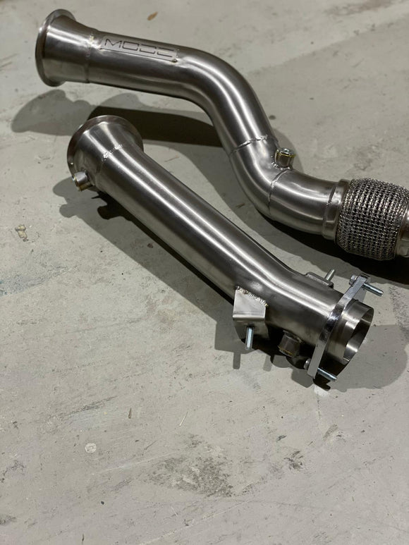MODE Design Decatted Downpipe S58 BMW M3 G80 M4 G82 (inc. OPF) - MODE Auto Concepts