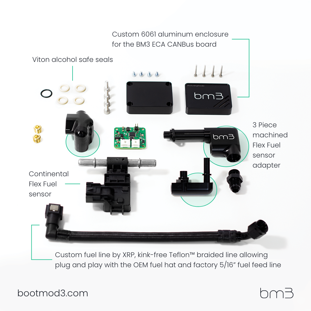 BOOTMOD3 Flex Fuel Kit for S55 BMW M3 F80 M4 F82 M2 Competition F87 - CANBUS Enabled Ethanol Content Analyzer (ECA) - MODE Auto Concepts