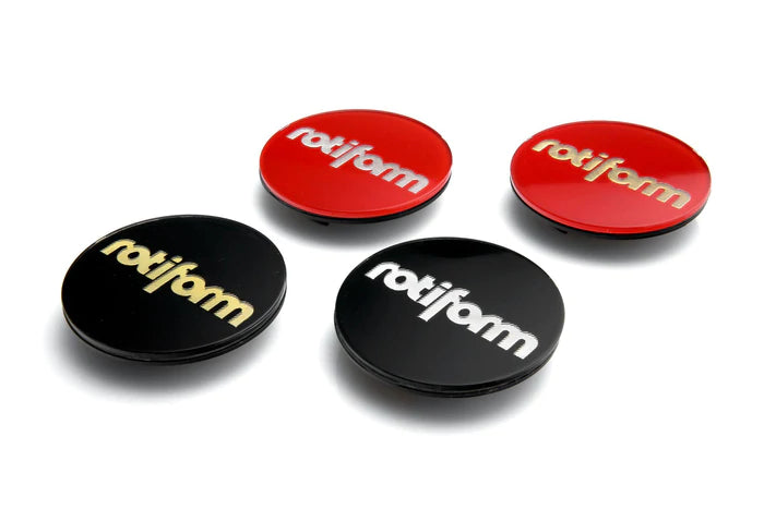 Rotiform Hex Centre Cap Insert w. rotiform logo (Black w. Silver Logo) - MODE Auto Concepts