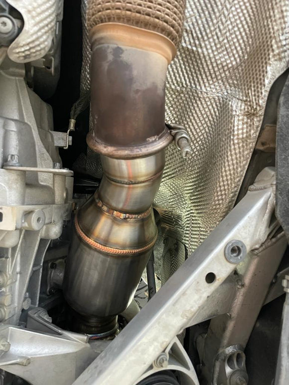 MODE Design 200cpsi Catted Downpipe V2 N55 EWG BMW M135i F20 M235i F22 335i F30 435i F32 & M2 F87 - MODE Auto Concepts