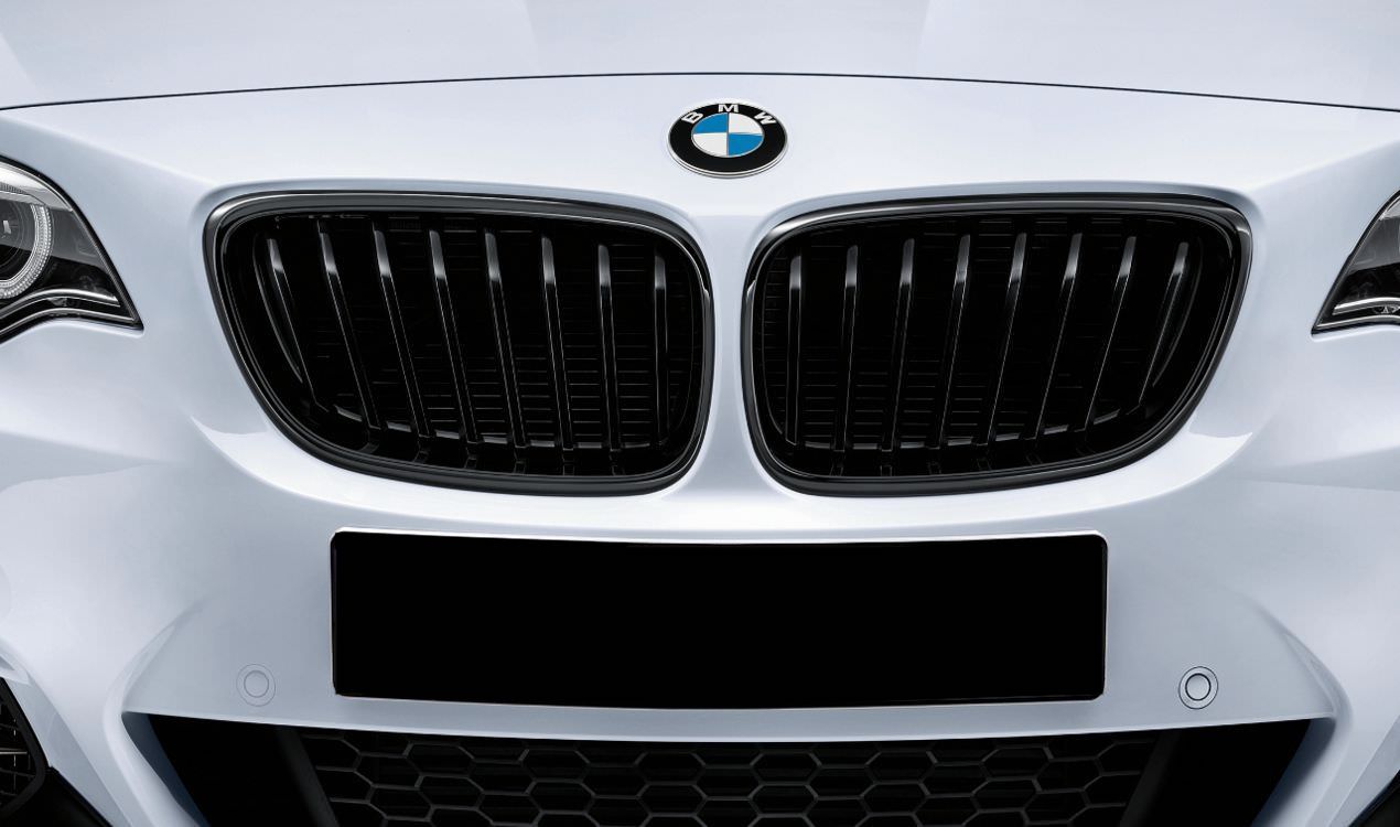 Exon Gloss Black Single Slat Grille for BMW 2-Series inc. M235i M240i F22/F23 - MODE Auto Concepts