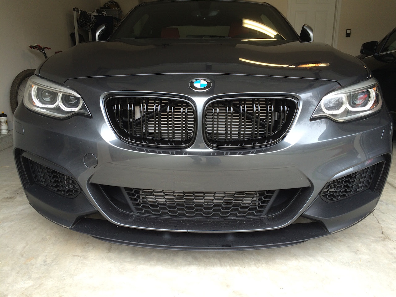 Exon Gloss Black M3/M4 Style Twin Slat Grille suit BMW 2-Series F22/F23 - MODE Auto Concepts