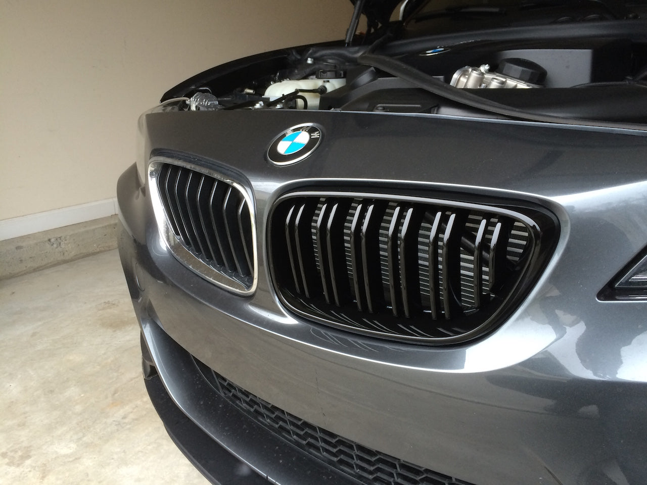 Exon Gloss Black M3/M4 Style Twin Slat Grille suit BMW 2-Series F22/F23 - MODE Auto Concepts