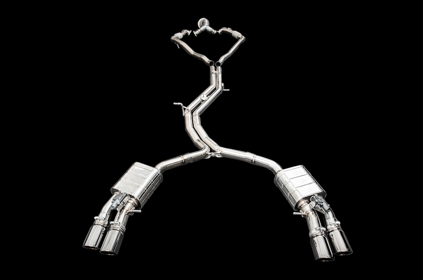 iPE - Valvetronic Exhaust System w/ OBD Remote & Ti Blue Tips suit Audi S4 / S5 B9 (2017-Current) - MODE Auto Concepts