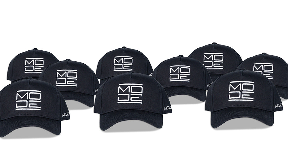 MODE Ltd. Edition 1/100 A-Frame Snapback Black w. White Logo - MODE Auto Concepts