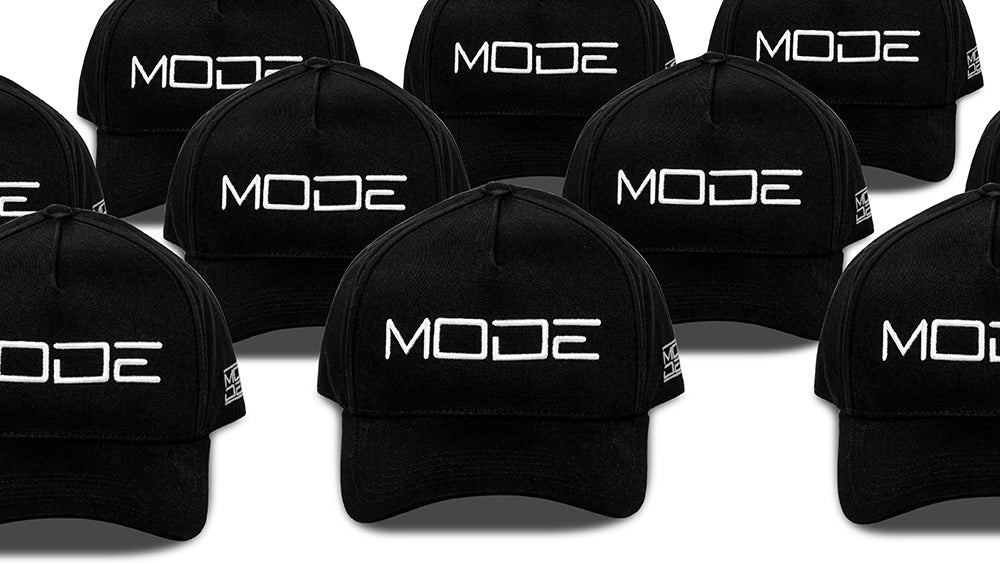 MODE Ltd. Edition 1/100 A-Frame Snapback Black w. White Logo - MODE Auto Concepts