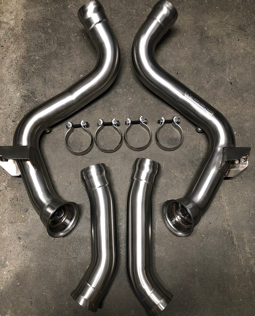 MODE Design Performance Decatted/Catless Downpipes V2.0 (3.5") suits Mercedes Benz C63s W205 AMG Sedan, Coupe & Wagon - MODE Auto Concepts