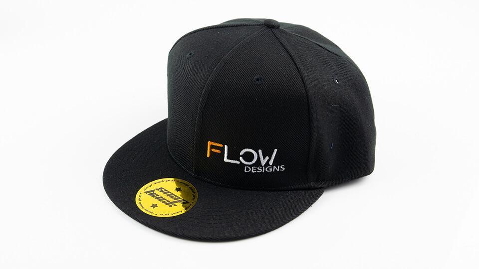 Flow Designs Embroided Snapback Hat (Black) - MODE Auto Concepts