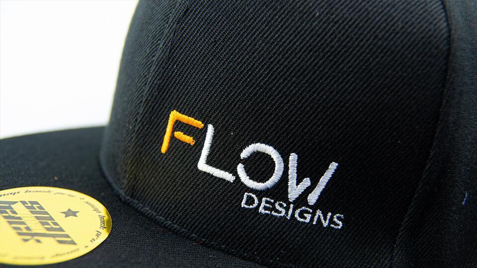 Flow Designs Embroided Snapback Hat (Black) - MODE Auto Concepts